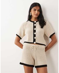 ASOS - Knitted Linen Blend Shorts Co-ord - Lyst