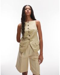 & Other Stories - Linen Blend Square Neck Waistcoat Top - Lyst