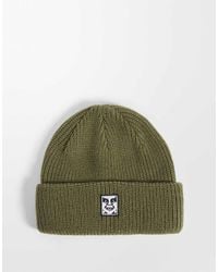 Obey - Icon Patch Cuff Rib Knitted Beanie - Lyst