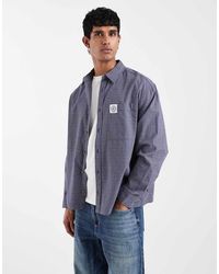 ASOS - Oversized Checked Shirt With Chest Badge - Lyst