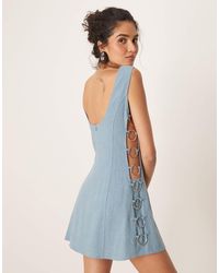 Vrg Grl - Discoteca Mini Linen Dress - Lyst