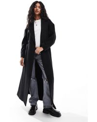 Object - Oversized Wool Blend Belted Coat - Lyst