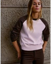 Bershka - Round Neck Raglan Jumper - Lyst