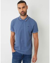 Threadbare - Herringbone Tipping Cotton Pique Polo Shirt - Lyst