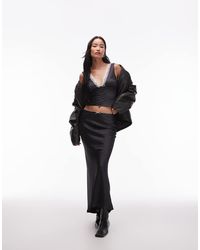 Nia - Ravello Midaxi Satin Skirt - Lyst