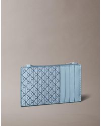 Calvin Klein - Emblem Monogram Logo Zip Purse - Lyst