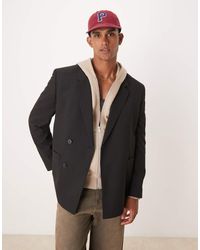 ASOS - Boxy Double Breasted Slouchy Suit Jacket - Lyst