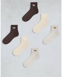 adidas Originals - 6 Pack Mid Ankle Socks - Lyst