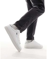 Jack & Jones - Sneakers Stringate Bianche Con Suola Spessa - Lyst