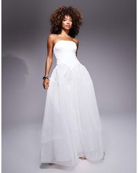 True Decadence - Bandeau Corset Maxi Dress - Lyst