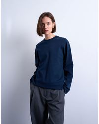 TOPSHOP - T-shirt style skateur à manches longues en maille interlock - Lyst