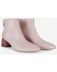 OFF THE HOOK - Elara Leather Block-Heeled Ankle Boots - Lyst
