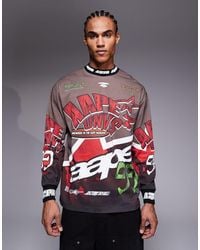 Aape By A Bathing Ape - Aape By A Bathing Ape Long Sleeve Motocross T-shirt - Lyst
