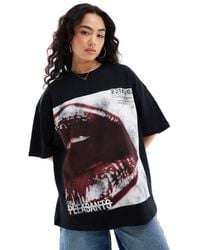ASOS - Boyfriend Fit T-shirt With Lips Photographic - Lyst
