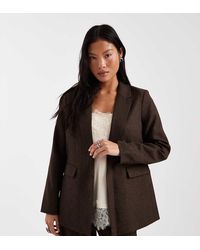 Vero Moda - Oversized Tweed Look Tailored Blazer Co-ord - Lyst
