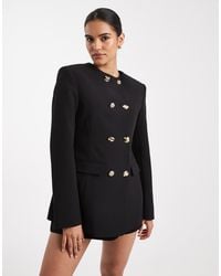 ASOS - Tailored High Neck Blazer Suit With Mixed Buttons - Lyst