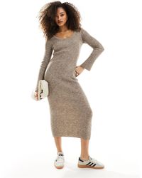 ASOS - Knitted Scoop Neck Maxi Dress - Lyst