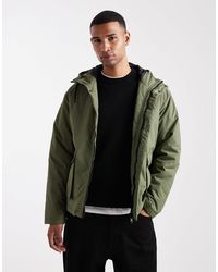Threadbare - Parka rembourrée imperméable à capuche - kaki - Lyst