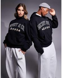 ASOS - Disney Unisex Boxy Oversized Heavyweight Hoodie With Mickey Mouse & Friends Embroidery - Lyst