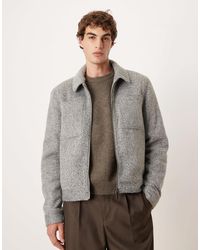 ASOS - – harrington-jacke aus wollimitat - Lyst