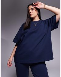 ASOS - Asos Design Curve Co-ord Interlock Raglan T-shirt - Lyst