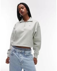 Tommy Hilfiger - Boxy Crop 1/4 Zip Cropped Jumper - Lyst