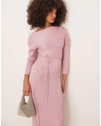 Never Fully Dressed - Off Shoulder Knitted Maxi Dress - Lyst