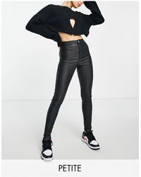 Missguided Vice Coated Skinny Jeans - Black