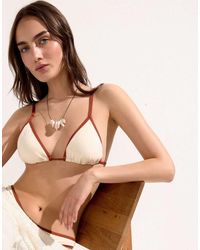 Calzedonia - Piping Triangle Bikini Top - Lyst
