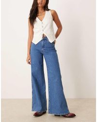 Wrangler - High Rise Wide Leg Jeans - Lyst