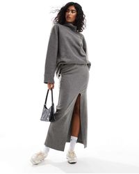ASOS - Superzachte Maxi Rok Met Split Aan De Voorkant - Lyst