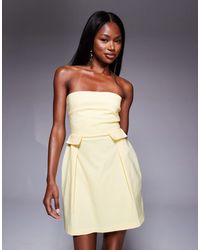 Vesper - – trägerloses minikleid aus bengaline - Lyst