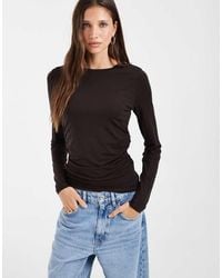 Vero Moda - Ruched Long Sleeve Top - Lyst