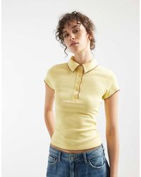 ASOS - Shrunken Polo With Blanket Stitch Detail - Lyst