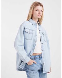 Miss Selfridge - Long Sleeve Easy Denim Shirt - Lyst