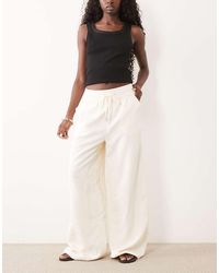 ASOS - Pull On Waist Wide Leg Cord Pants - Lyst