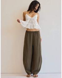 Stradivarius - Lyocell-blend Barrel Trousers - Lyst