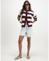 River Island - Knitted Stripe Happy Cardigan - Lyst