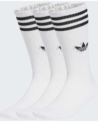 adidas Originals - Set Van 3 Paar Hoge Sokken Met 3-Stripes - Lyst