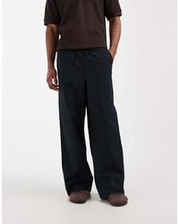 ASOS - Loose Linen Blend Trousers - Lyst