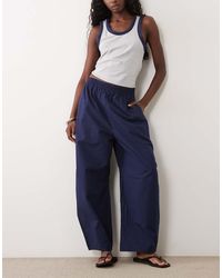 ARKET - Drawstring Cotton Poplin Trousers - Lyst