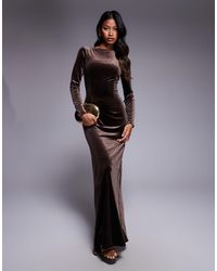 TFNC London - Modest Long Sleeved Maxi Dress With Slash Neck - Lyst