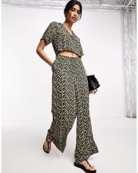 ASOS - 2 In 1 Shirt Jumpsuit In Yellow Floral Print - Lyst