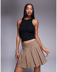 ASOS - Tailored Pleated Mini Skirt - Lyst