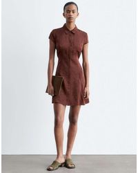 & Other Stories - Short Sleeved Jacquard Shirt Dress - Lyst