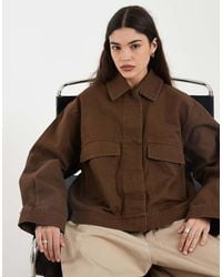 & Other Stories - Cropped Washed Cotton Utility Jacket - Lyst