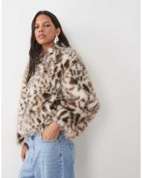 ASOS - Zip Through Faux Fur Bomber Jacket - Lyst
