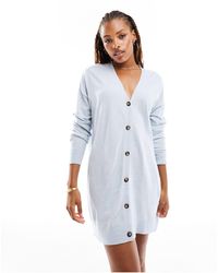 ONLY - Button Down Longline Cardigan Dress - Lyst