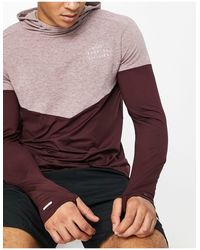 nike men's wild run element hooded half zip top
