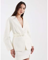 ASOS - Tailored Nipped Waist Belted Blazer - Lyst